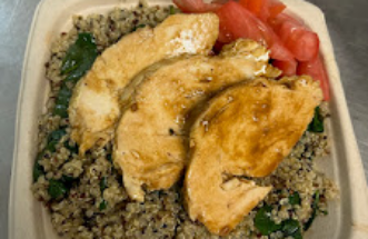 Chicken with quinoa and spinach